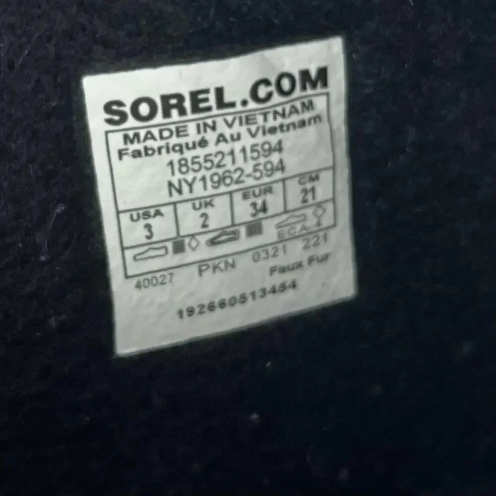 Sorel Women’s / Y 3 Purple Canvas Insulated‎ Faux Sheepskin Winter Boots Caribou